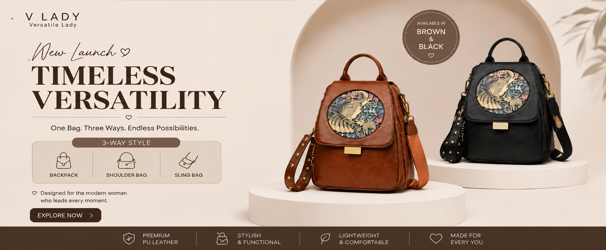 Elephant embossed Imported bag