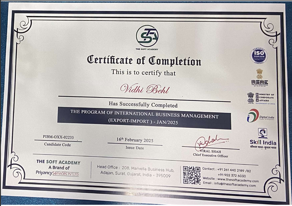 Course Certificate